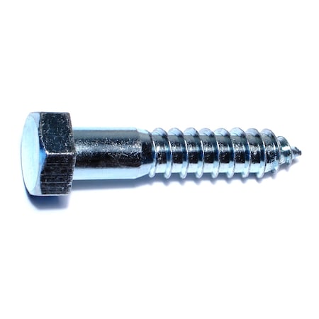 Midwest Fastener Lag Screw, 5/8 in, 3 in, Steel, Zinc Plated Hex Hex Drive, 25 PK 01347